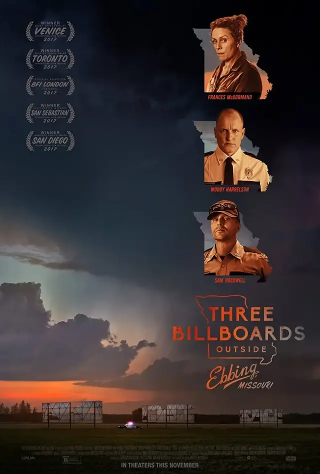 فیلم سه بیلبورد خارج از ابینگ، میزوری (Three Billboards Outside Ebbing, Missouri) پوستر