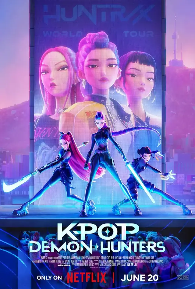 انیمیشن شکارچیان شیطان کی پاپ (KPop Demon Hunters) پوستر