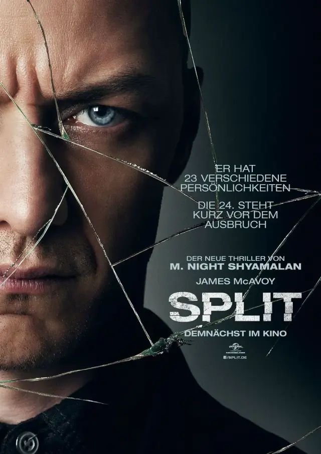 فیلم شکافته 2016 (Split) پوستر