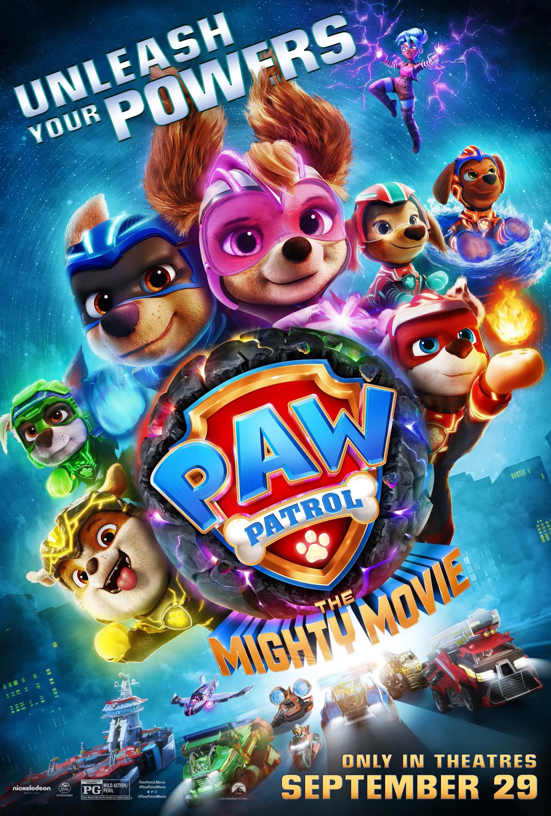  انیمیشن سگ های نگهبان : فیلم بزرگ (PAW Patrol: The Mighty Movie) 2023